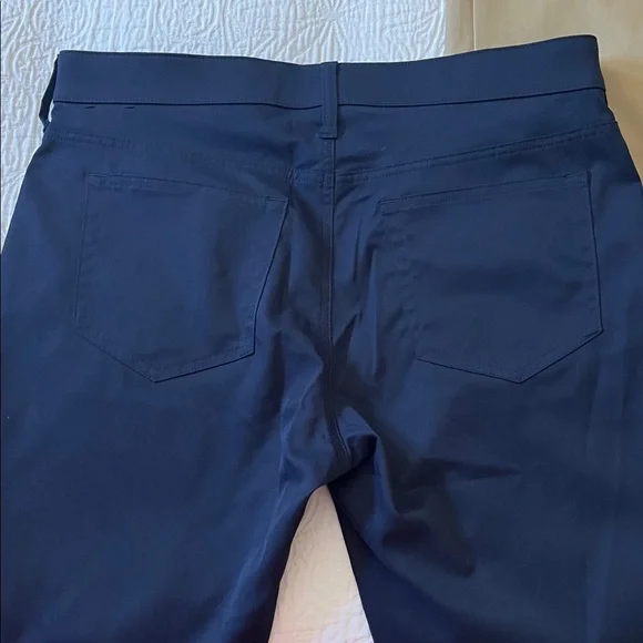 NWOT J. Crew 5-pocket Flex Slim Tech Pants in navy blue & khaki tan, size 33x34 - Picture 6 of 10
